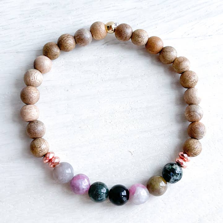 Tourmaline Mini Diffuser Bracelet for wholesale by Hello Heather