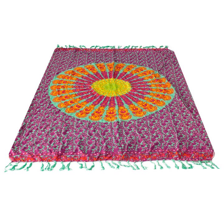 AW Artisan - Venta al por mayor Toallas de playa - 2x Pareo con diseño Mandala - Púrpura