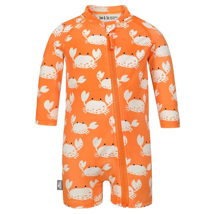 Crabby Crab | Kids One Piece UV Sun Suit for wholesale by Jan & Jul