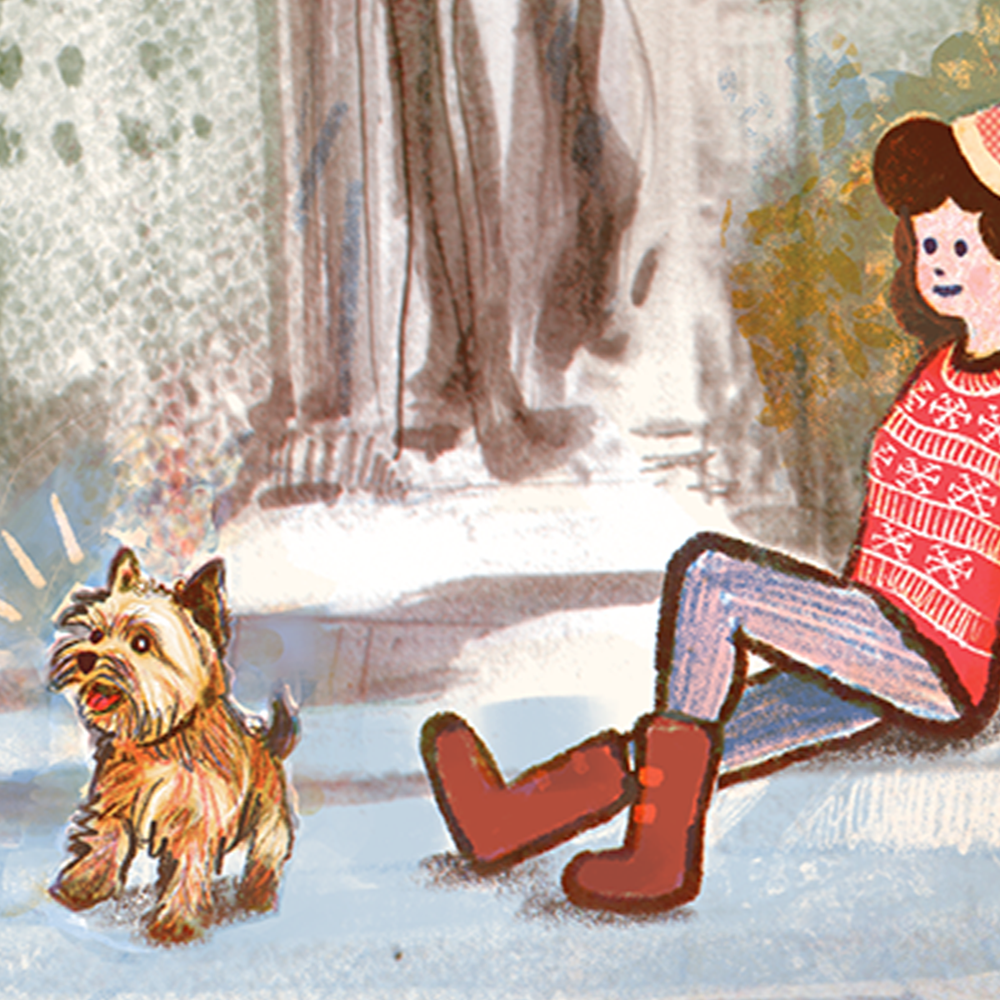 The Culture Curious - Wholesale Postcard - Dupont Circle in Winter postcard2