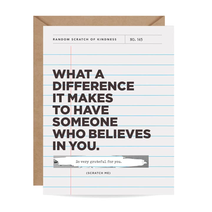 Inklings Paperie - Wholesale Teacher/back-to-school card - Scratch-off Card - What A Difference - Teacher1