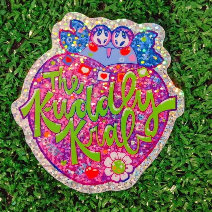 Kuddly Krab Holographic Vinyl Sticker for wholesale by Medium Mushroom