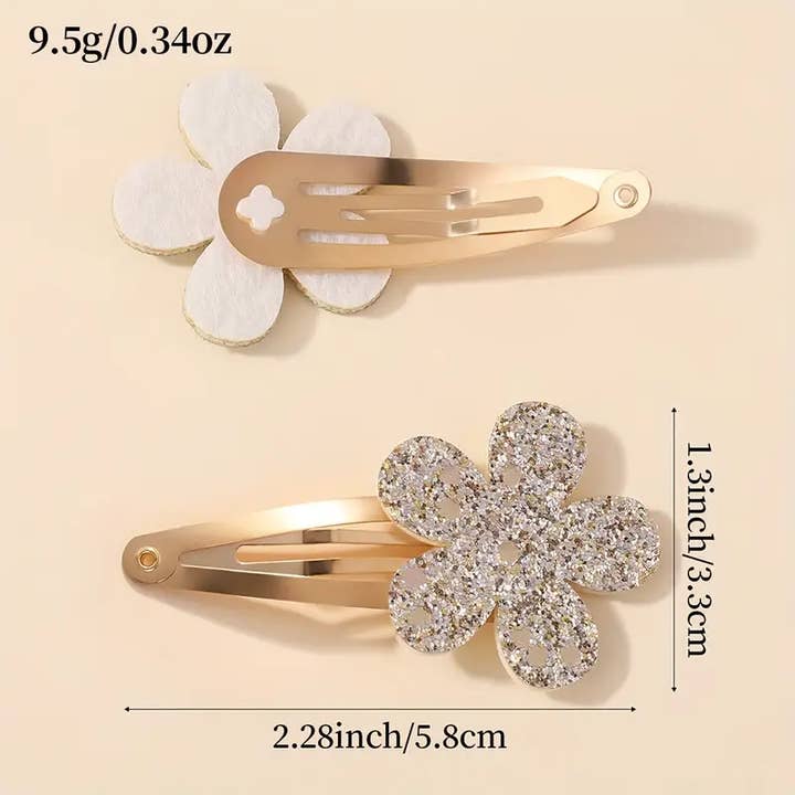 Kids4trendy - Wholesale Hair Clip - Kids - Glitter flower girl mega pack9