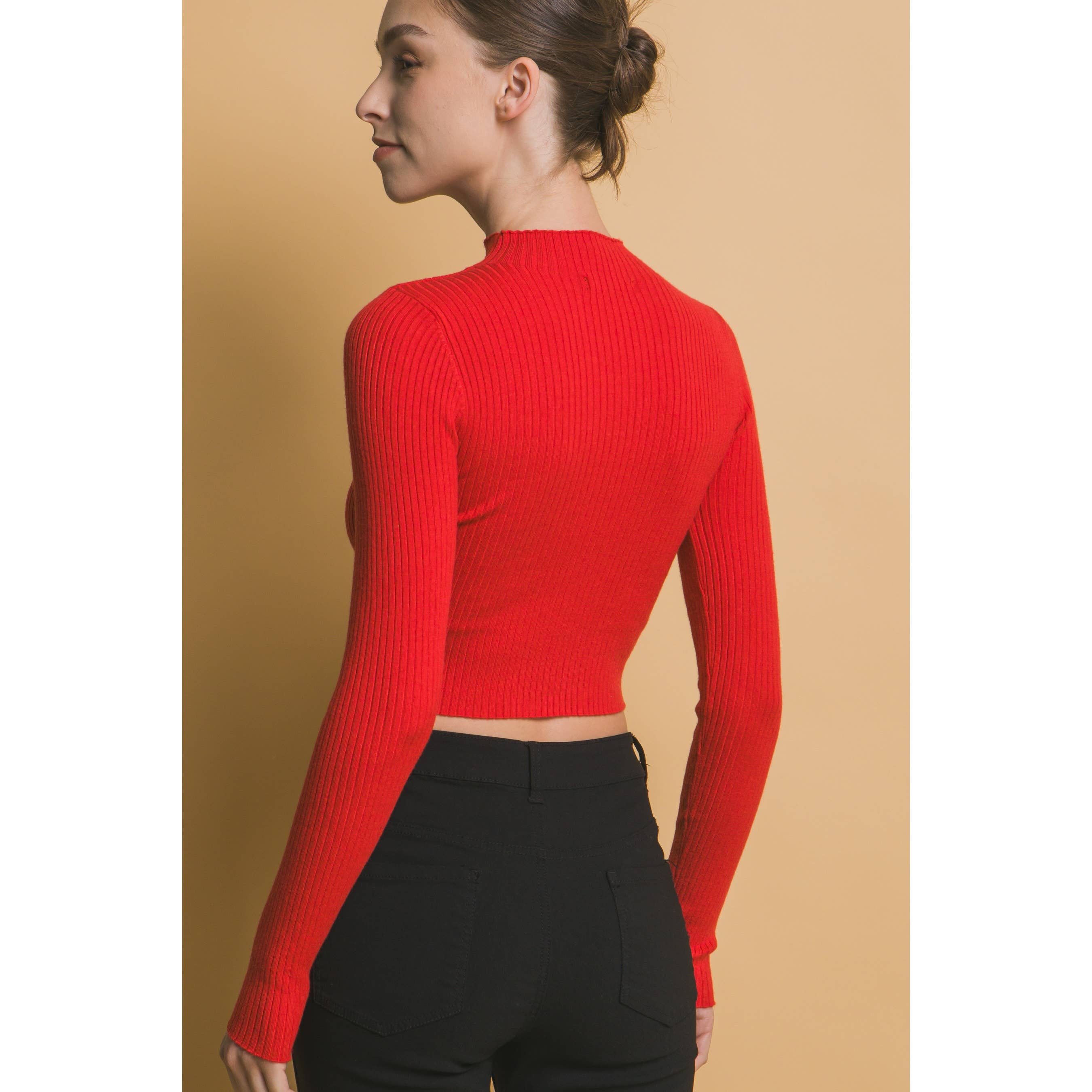 Apolline - Venta al por mayor Jersey de punto - Mujer - Jersey de canalé de cuello alto10