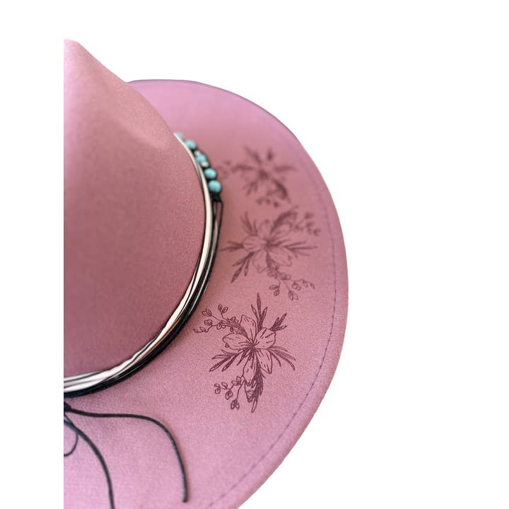 Wild Indigo - Wholesale Fedora - Women's - Early Autumn Blooms Burnt Hat Western Cowboy Fall