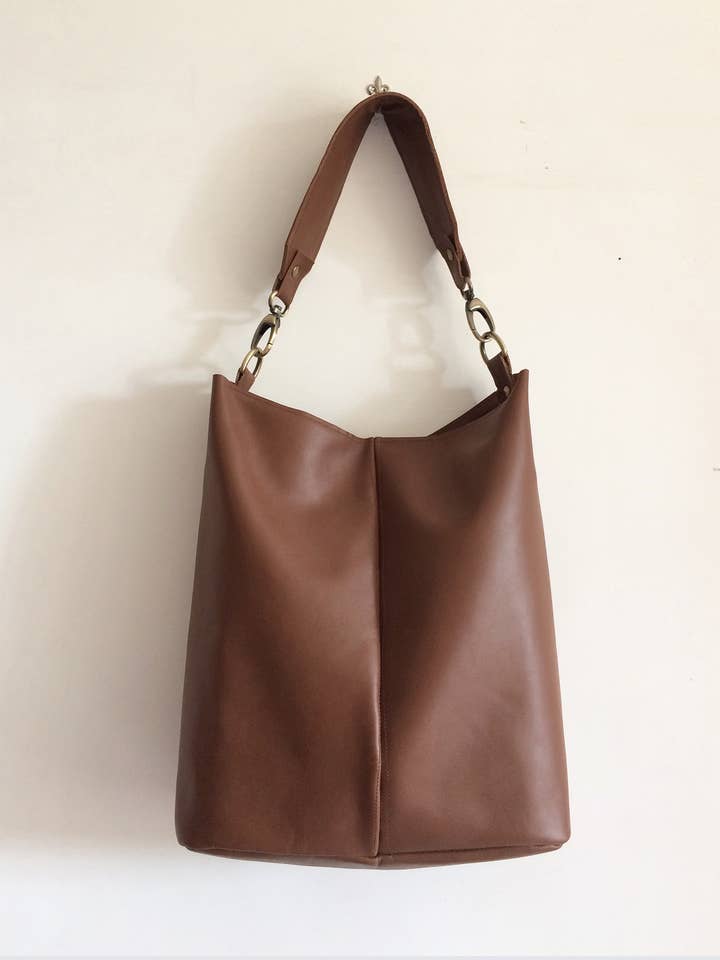 Bolso de piel marrón para venta al por mayor de BBagdesign