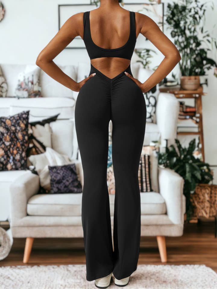 Active by Anna-Kaci - Wholesale Unitard - Women's - Hip Lifting Tight-Fitting Yoga One-Piece Fitness Clothes7