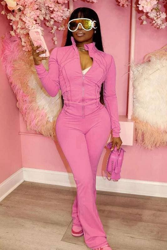 Flarix - Vente Combinaison – femme - Combinaison ajustée à manches longues zippée4