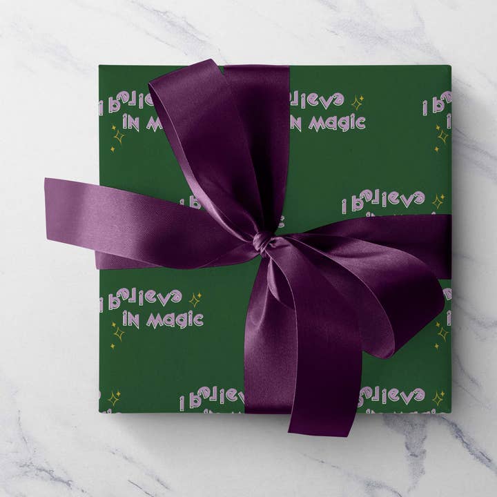I Believe In Magic Holiday Gift Wrap for wholesale by Stoodles