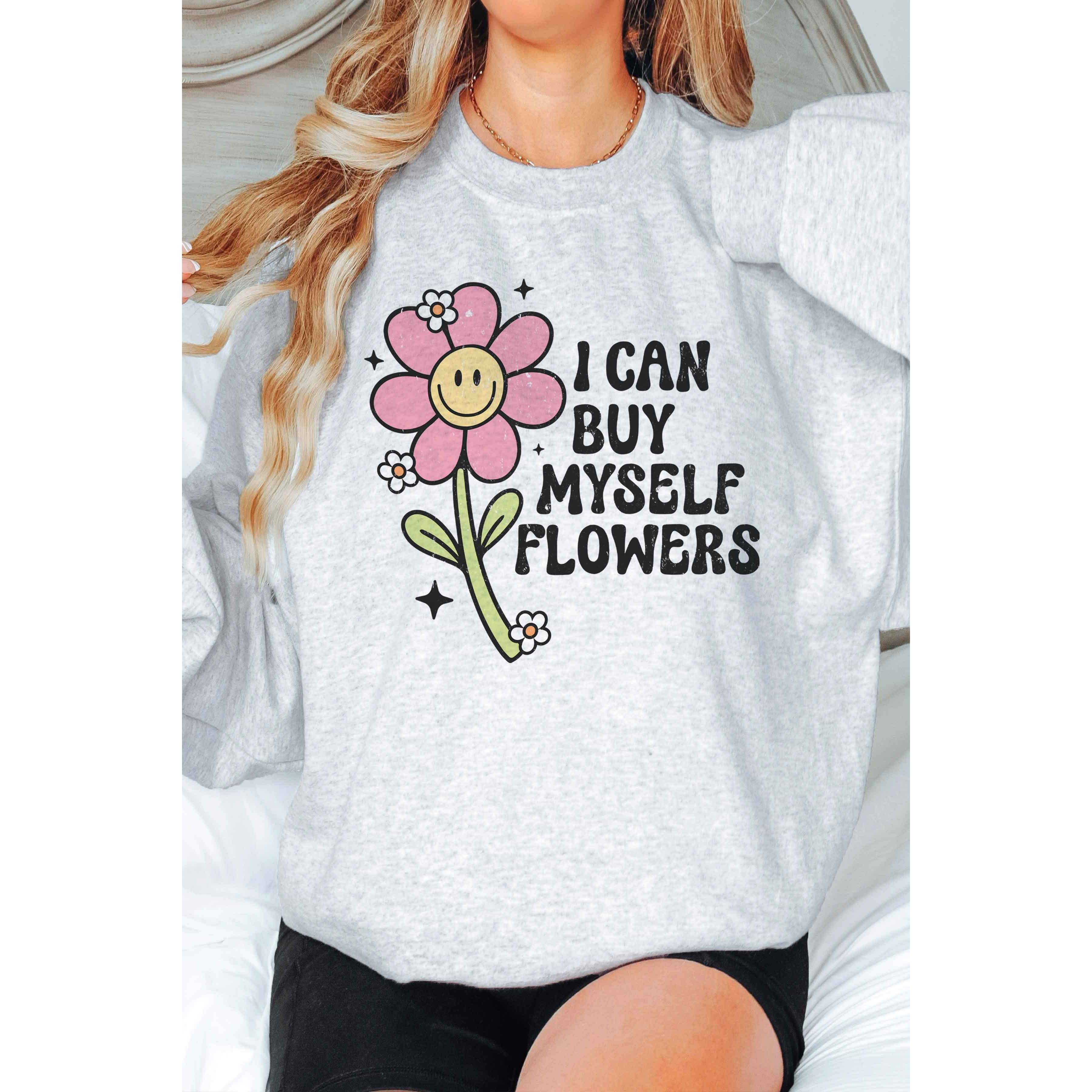 BLUME & CO. - Vente Sweat-shirt à imprimés – femme - Sweatshirt graphique I CAN BUY MYSELF FLOWERS0