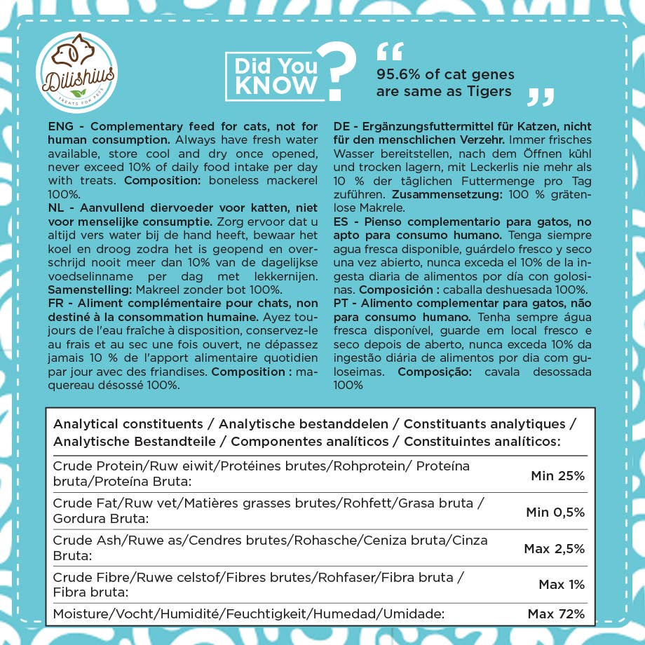 United Pet Brands - Vendita all'ingrosso Dolcetti per animali - Gatti - Filetto di sgombro fresco al 100% da 25 g4