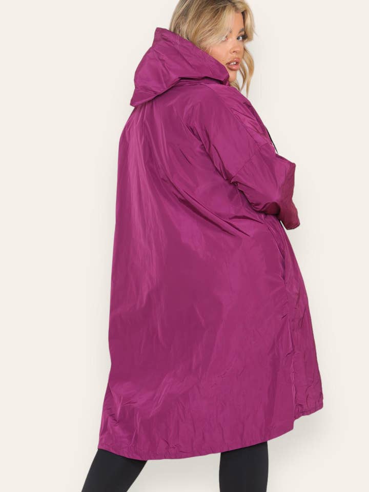 Miss Bold - Wholesale Raincoat - Women's - Oversized Hooded Rain Mac47