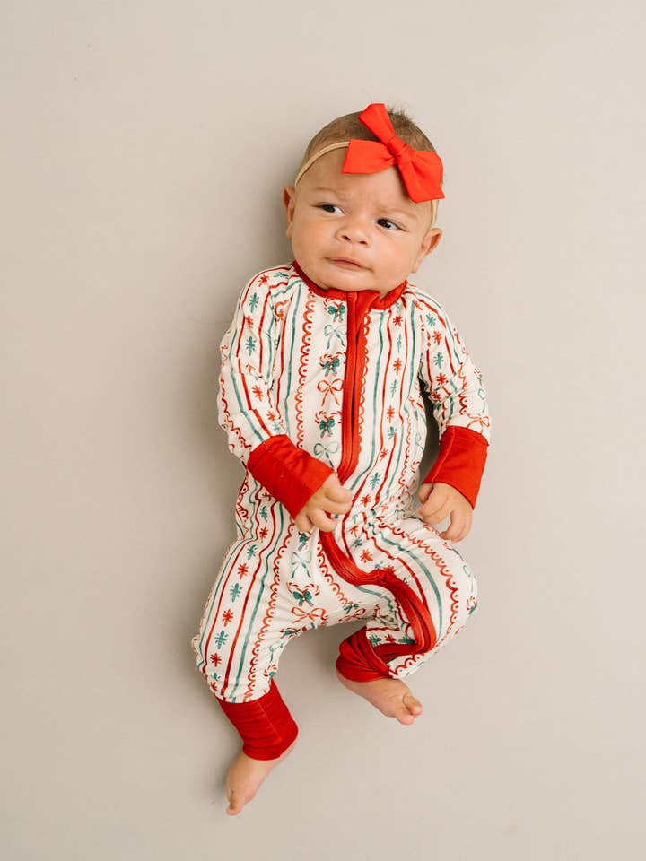Christmas Dainty Bow Bamboo Sleeper for wholesale by Little One Shop
