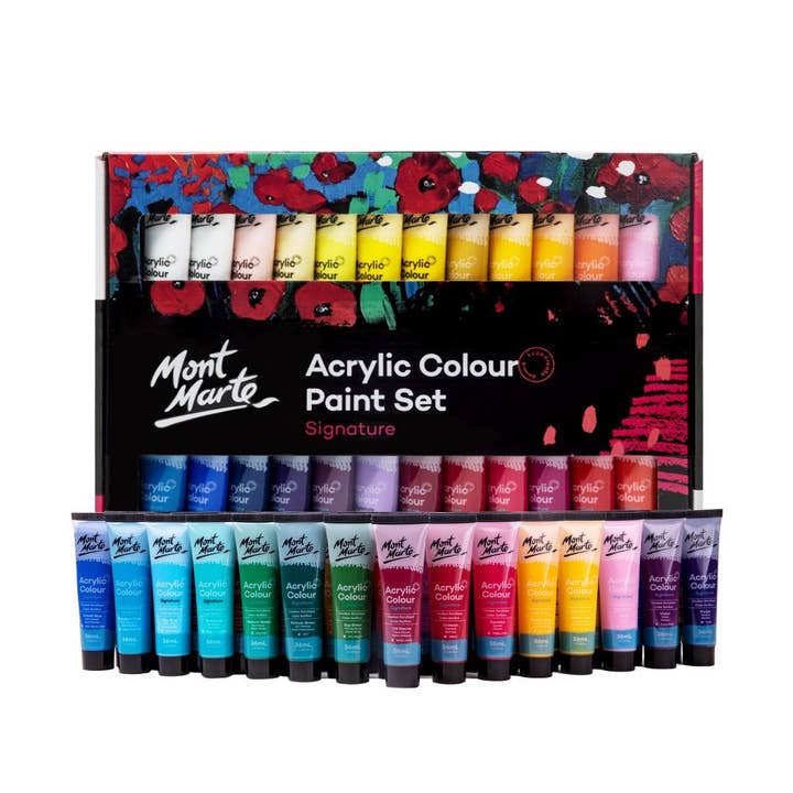 Acrylic Color Paint Set Signature 48pc x 36ml (1.2oz) for wholesale by Mont Marte Usa, Inc.