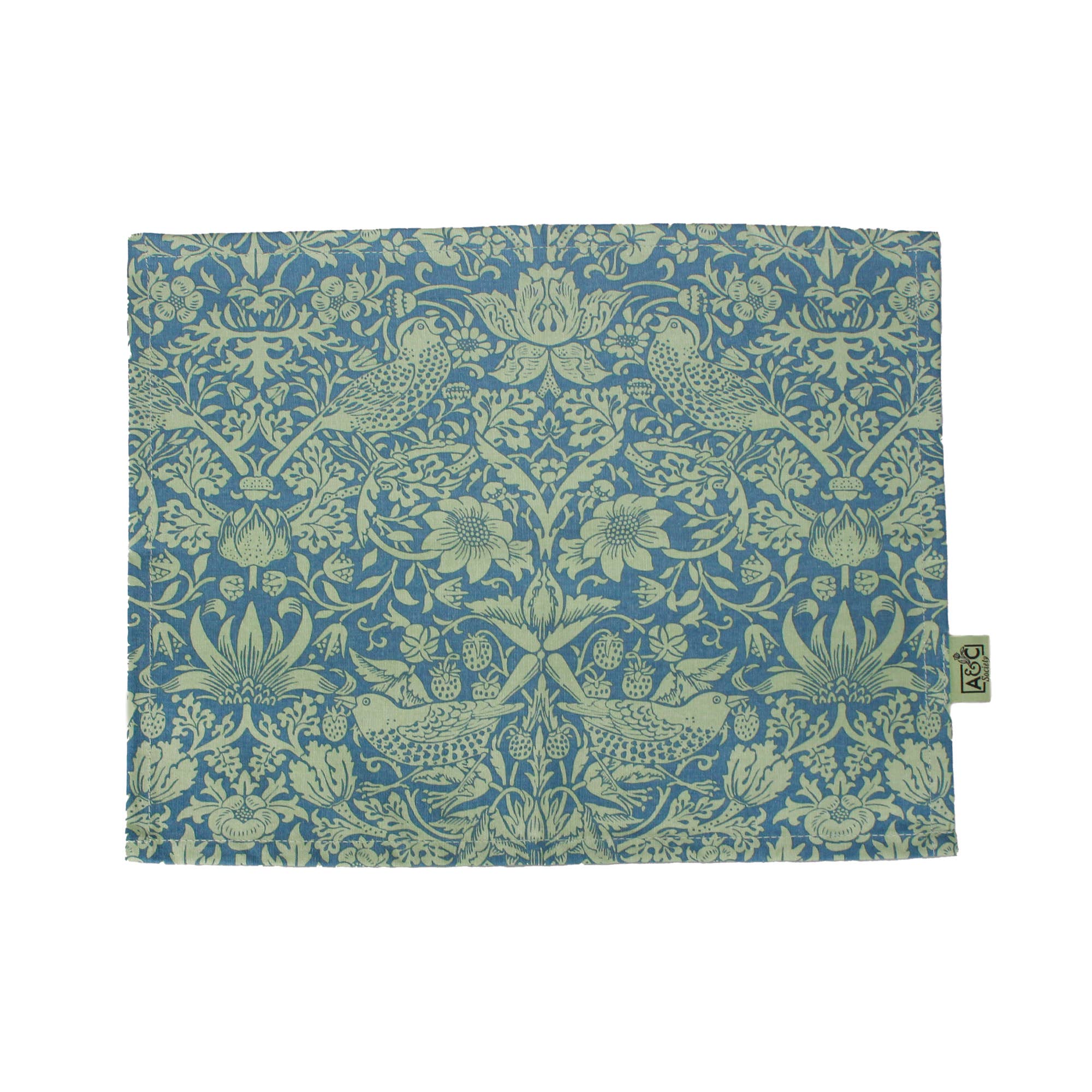 Half Moon Bay – wholesale Placemat – Recycled Cotton Placemats Napkins William  Morris Sage Green1