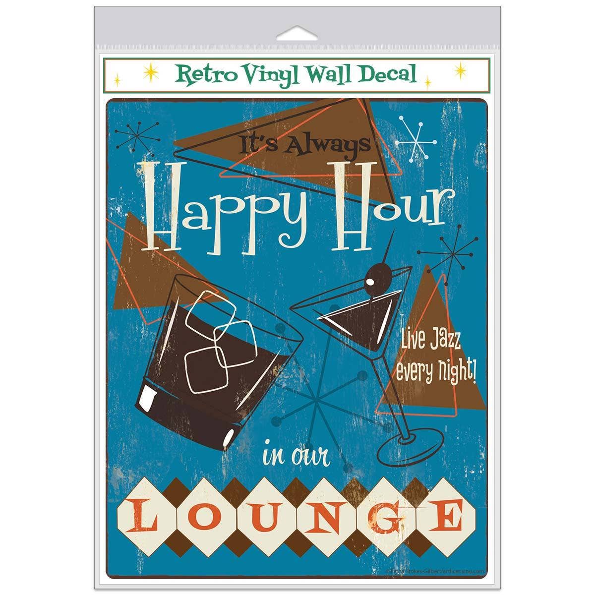 RetroPlanet – wholesale Wall decal/stickers – Happy Hour In Our Lounge 1950s Style Wall Decal1