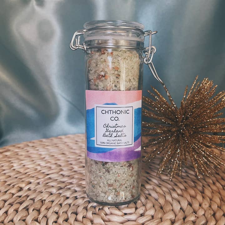 Chthonic Co. Christmas Garland Bath Salts 4oz for wholesale by Chthonic Co.