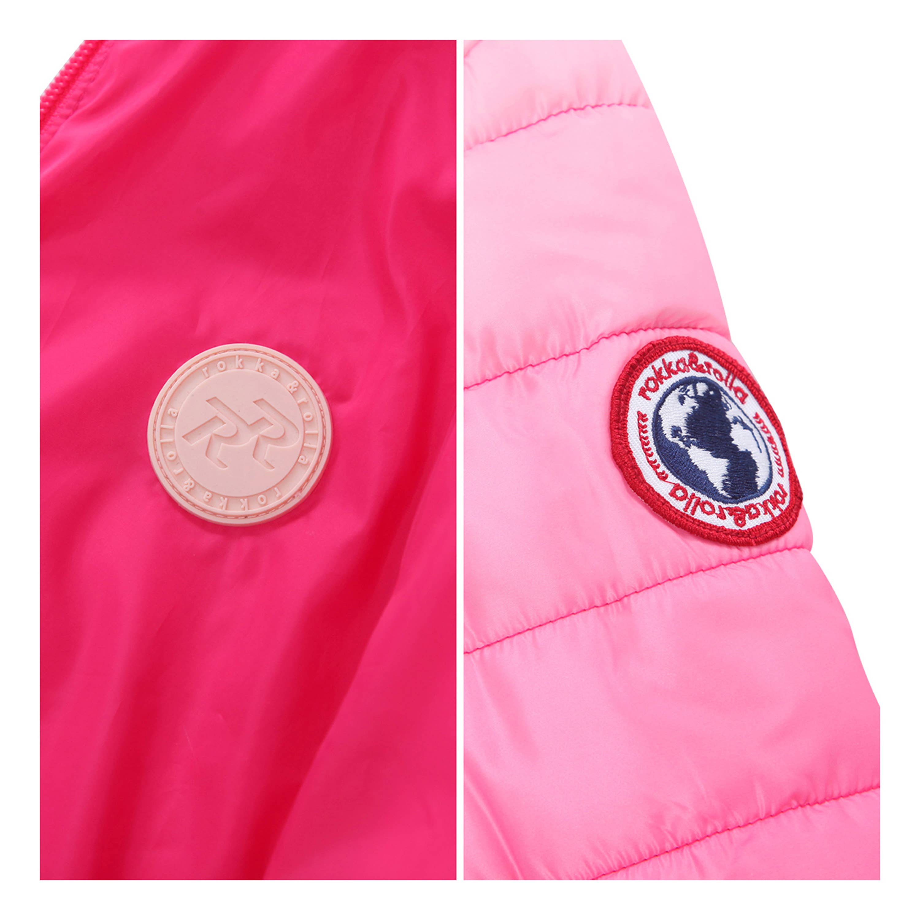 Rokka & Rolla - Wholesale Puffer Jacket - Kids - Girls' Reversible Light Puffer Jacket Coat15