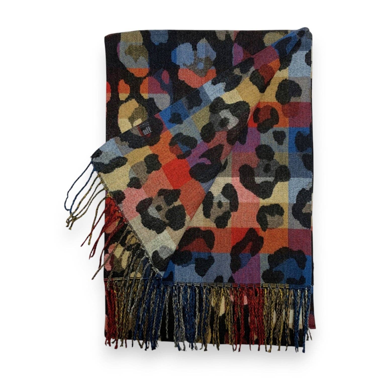 Lili Scarves (US Duty Free) - Wholesale Sjaal - Dames - Regenboog Luipaardprint Kasjmiermix Wintersjaal19