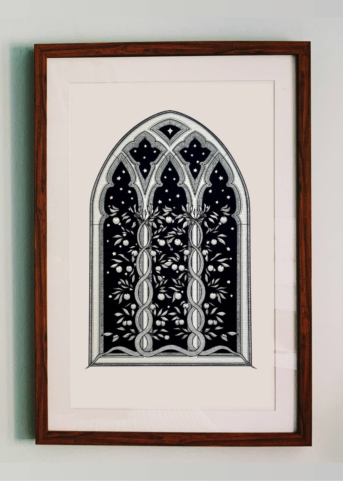 Petrichor & Co. - Wholesale Art Print - Gothic Castle Window Art Print – 5x7 Medieval Wall Art