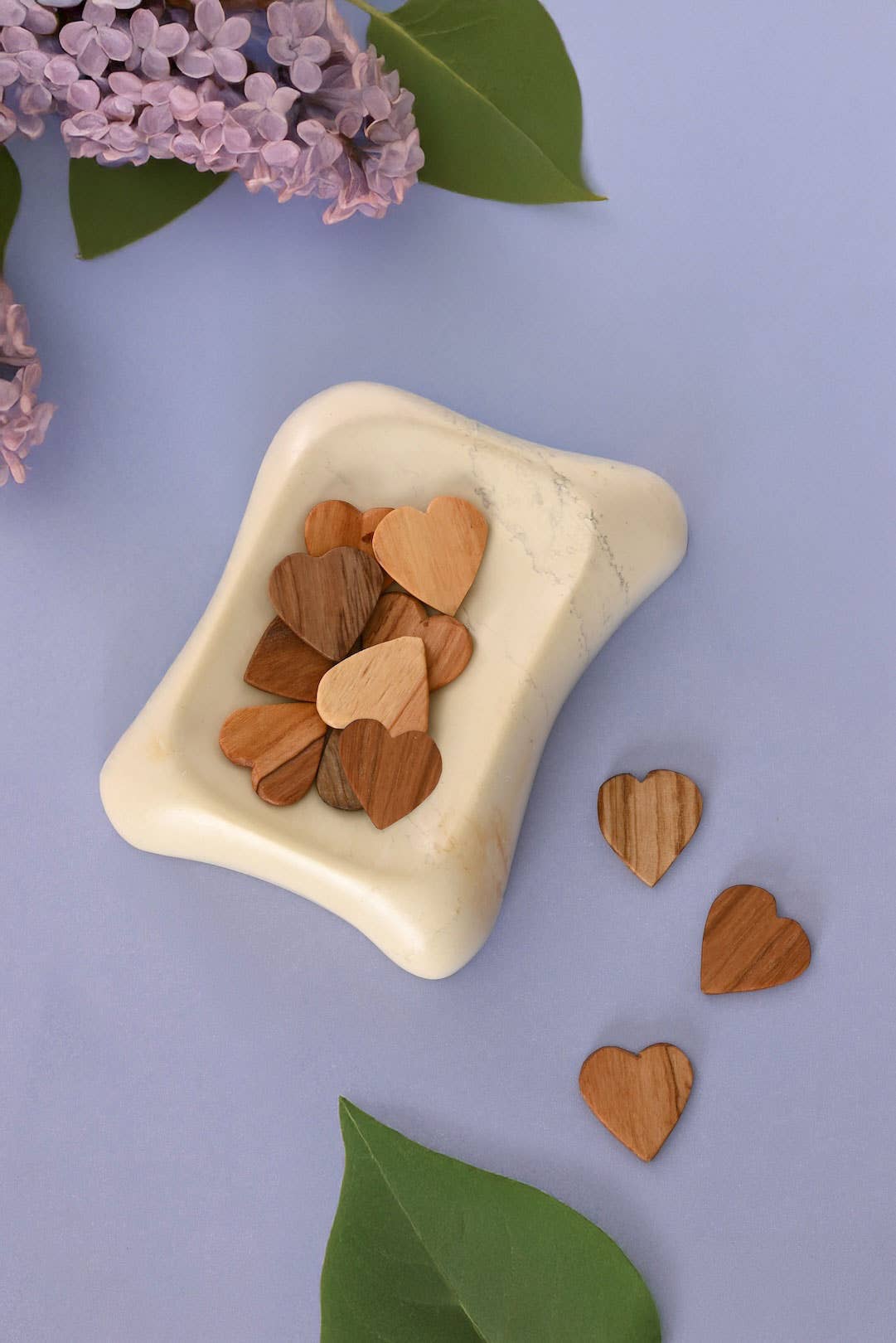 Swahili | AFRICAN MODERN - Wholesale Keepsake Coin/Token - Dozen Olivewood Tiny Heart Tokens - Valentine's Day Gifts1