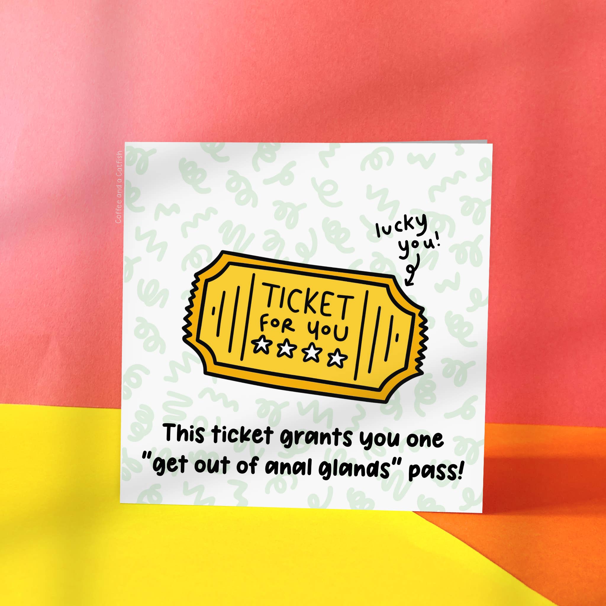 Coffee and a Catfish – wholesale Birthday card – AG Pass | Funny Veterinary Cards