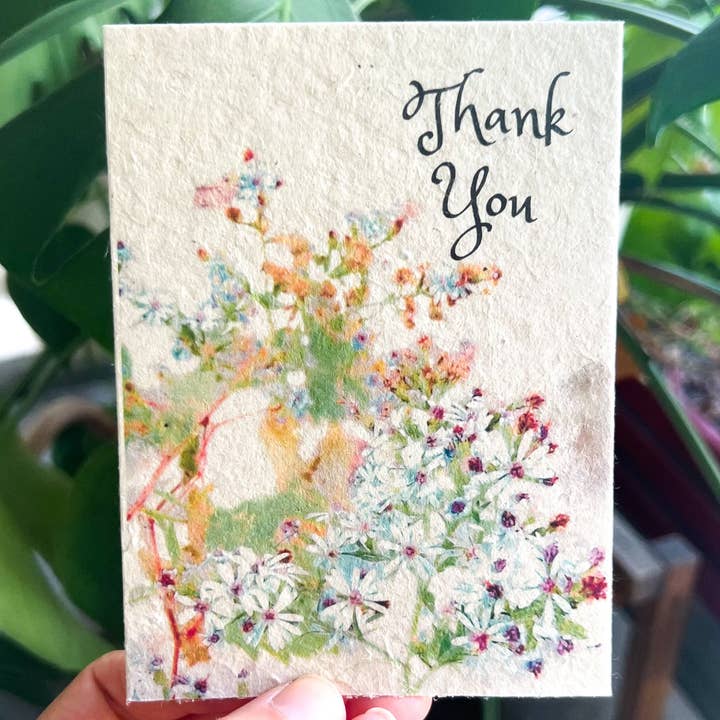 Marissa Kay Co – wholesale Thank you card – Plantable Seed Card || Zero Waste || Supports Women MVW43