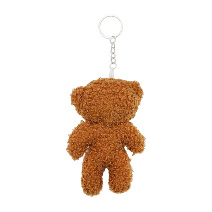 Cap Zone - Wholesale Keychain - Women's - Teddy Bear Fuzzy Terry Fleece Stuffed Key Chain