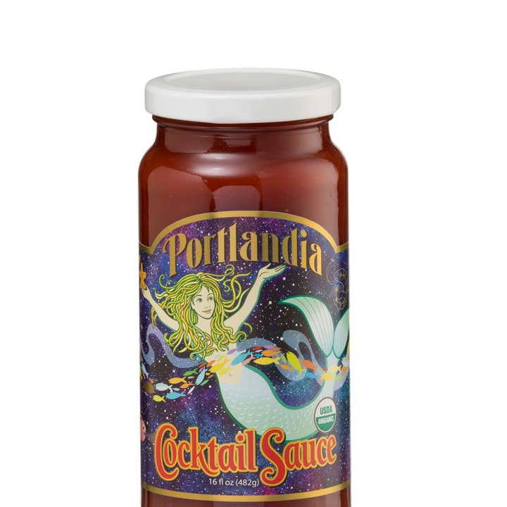 Portland Organic Cocktail Sauce 17oz Glass Jar for wholesale by Portlandia Foods