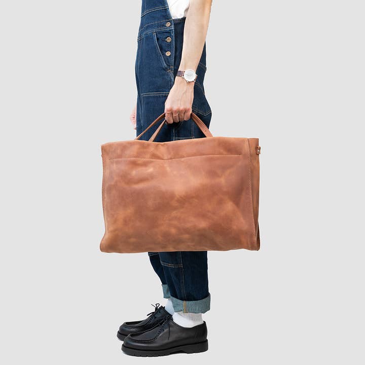 Leather Shopper XXL for wholesale by Geometric Goods