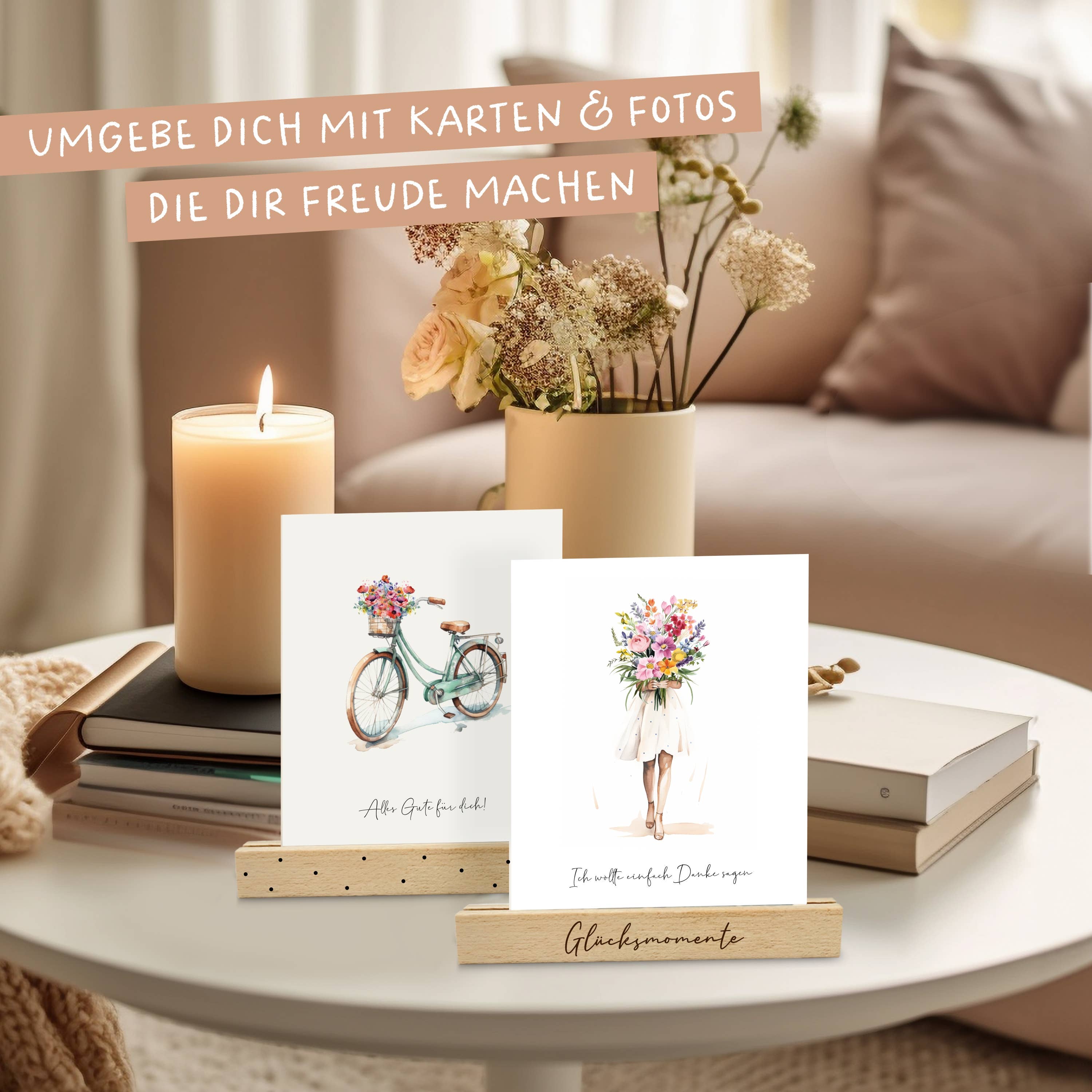 LOViLEE – Moldura por atacado – Momentos de Felicidade | Conjunto com 2 Porta-Cartões | Nº KH-012