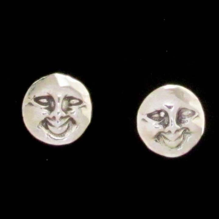 Brinco com a face da lua “Cheeky” em Prata de 1ª Lei por atacado de Zeppo Merchandisers Inc