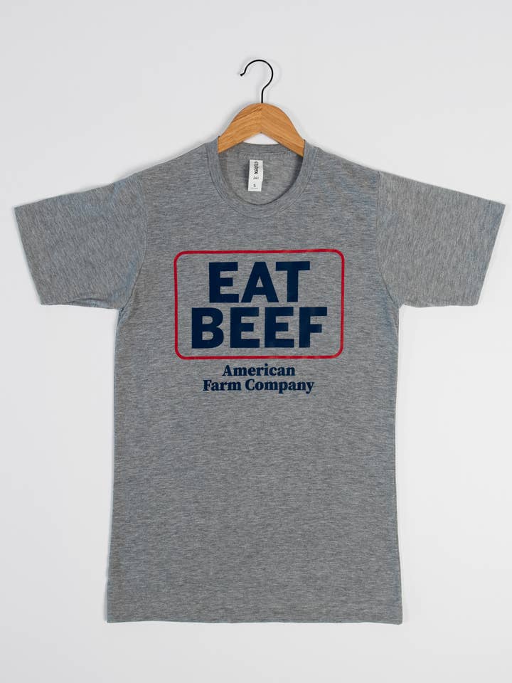 American Farm Company - Wholesale Screen printed t-shirt – Men′s - Graphic Western 'Eat Beef' Tee1