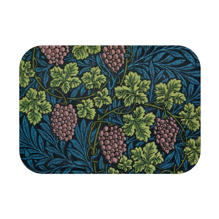 Microfibre Bath Mat inspired by William Morris - Vine Collection for wholesale by Willy Morris Home Emporium