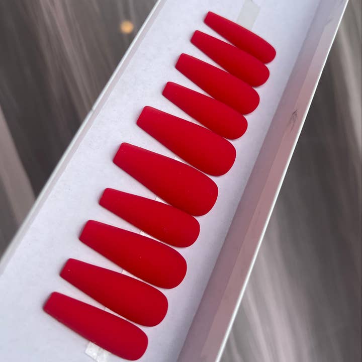 Classic Red Luxury Press On Full Set for wholesale by Eden Von Nails
