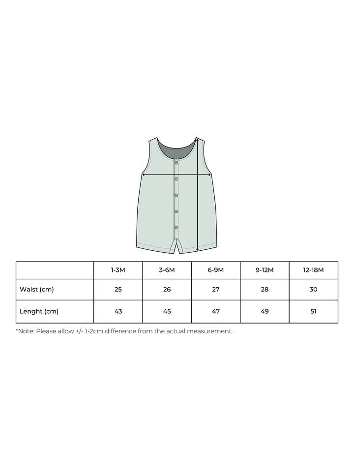 Eli & Nev - Wholesale Jumpsuit - Baby - Baby Button Up Romper Sage Green 100% Cotton OEKO-TEX
