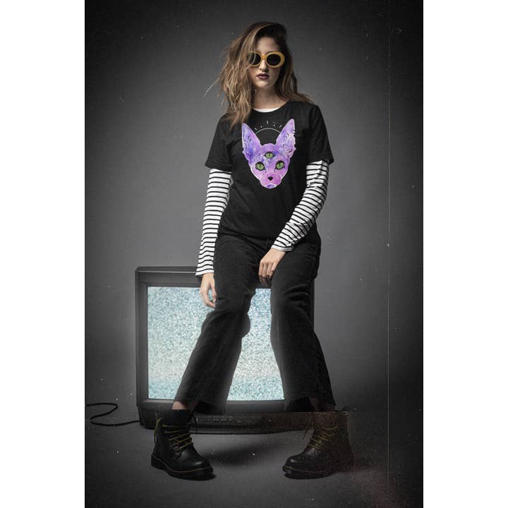 Sphynx Cat Watercolor for wholesale by Obsidian Odditites