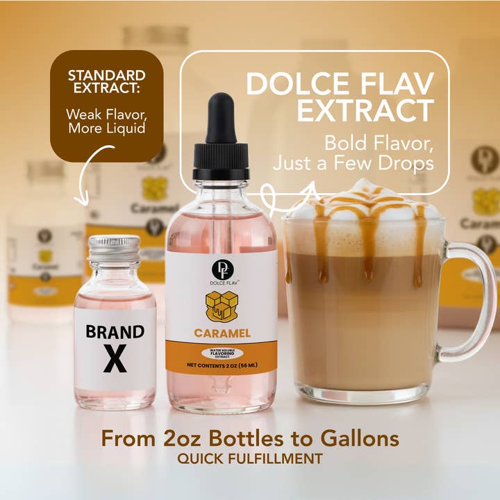 Dolce Flav - Wholesale Flavoured syrup - Caramel Extract Water Soluble9