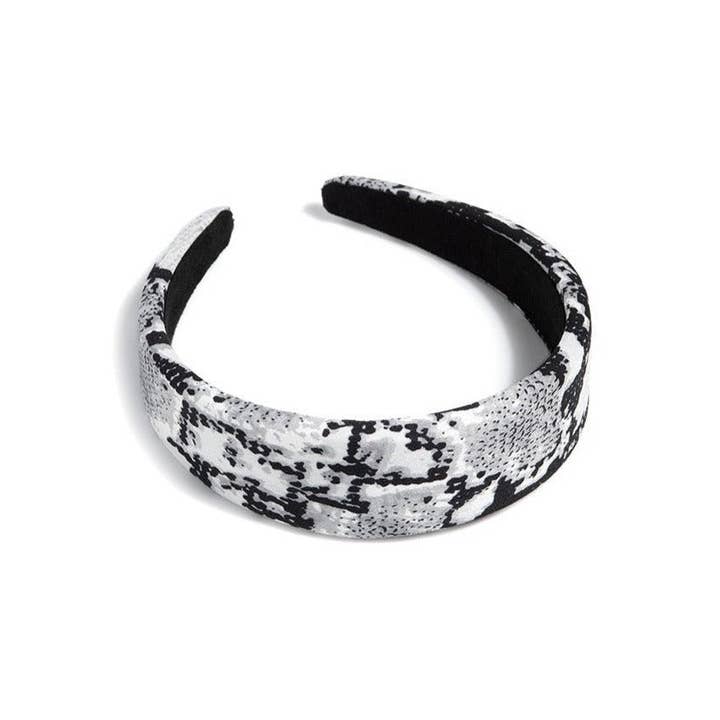 Shiraleah - Wholesale Fashion Headband - Women's - SNAKE PRINT HEADBAND, GREY