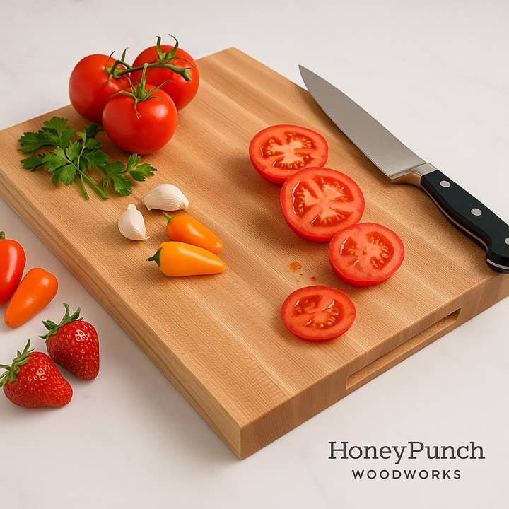 Maple Edge Grain Cutting Board 15 x 20 for wholesale by HoneyPunch Woodworks