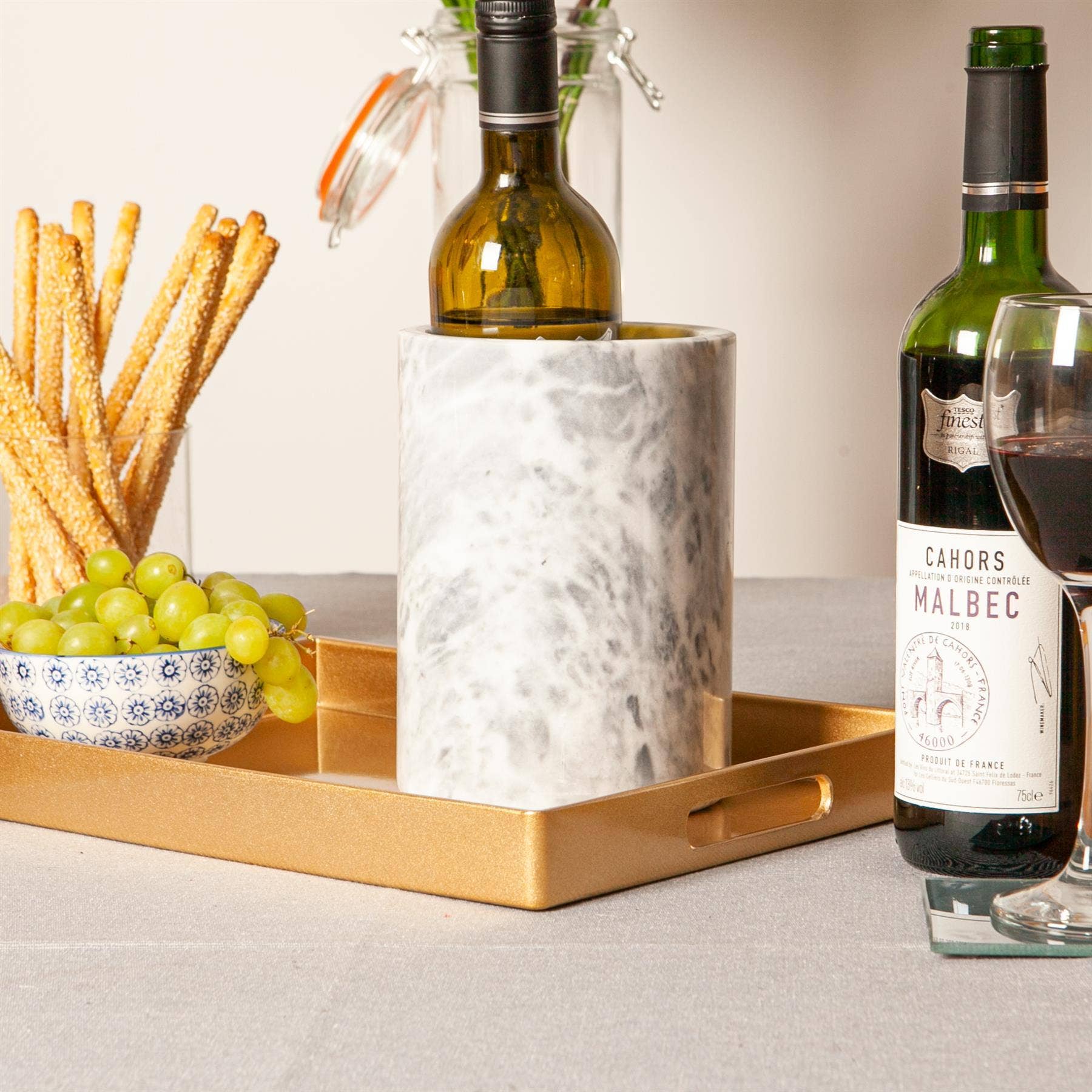 Rinkit Ltd – wholesale Serving tray – Argon Tableware Rectangle Serving Tray -34.5cm - Gold3