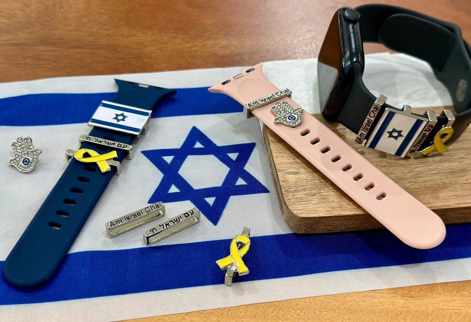 Koch La Ni Jewelry – wholesale Individual charm/pendant – Yellow Ribbon Charm Watch Band  – #BringThemHomeNow8