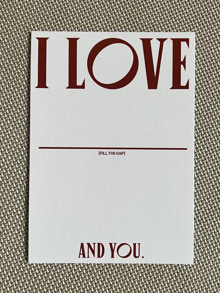 JAG ÄLSKAR __ OCH DU gratulationskort för wholesale av ALWAYS HUNGRY