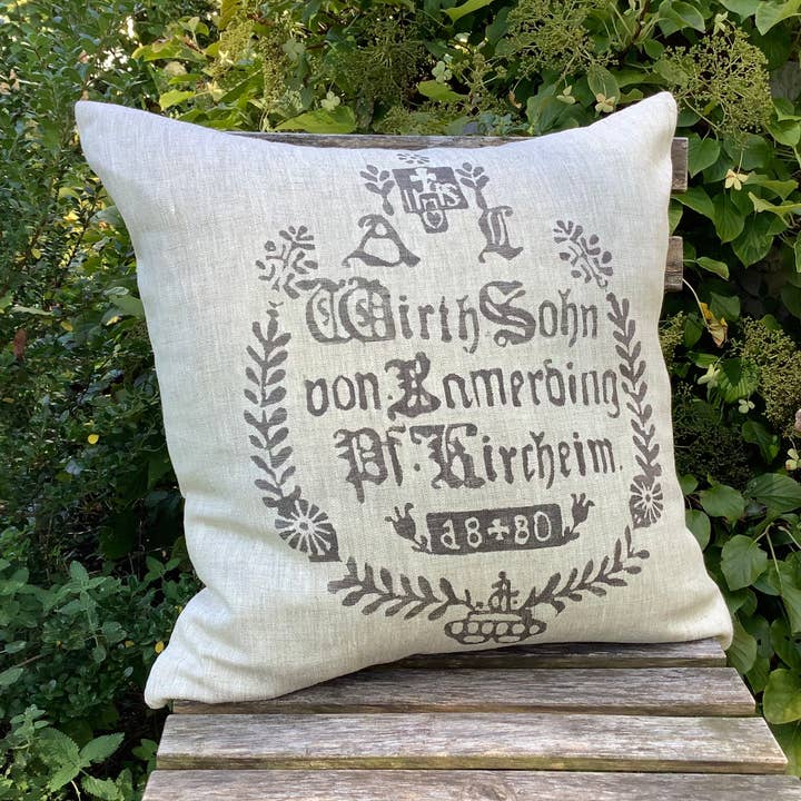German Wirth Sohn Grain Sack Pillow Cover for wholesale by de Beauchêne & Co