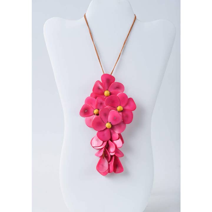 TaguArtsy - Wholesale Pendant/Charm Necklace - Holly Pendant Flower Tagua Necklace8