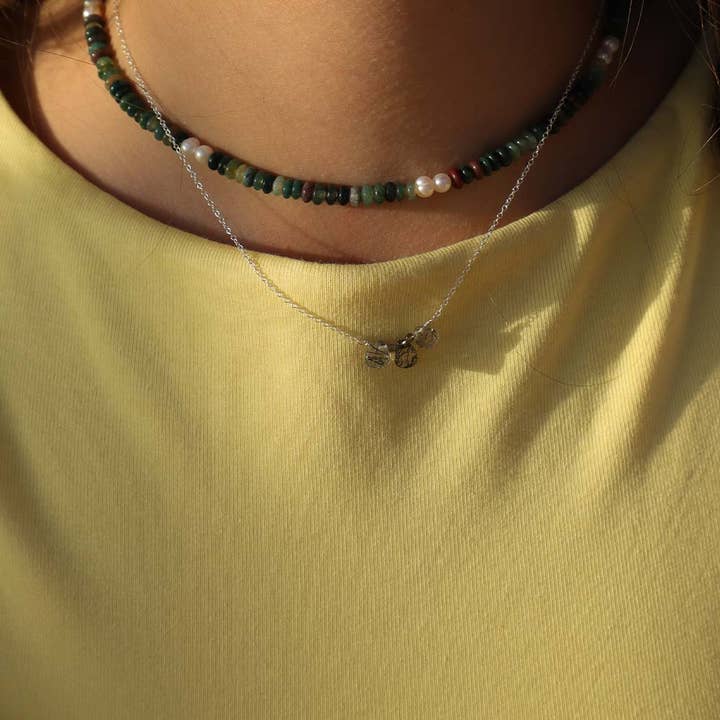 Koi Atelier - Wholesale Pendant/Charm Necklace - Rutile quartz necklace silver1