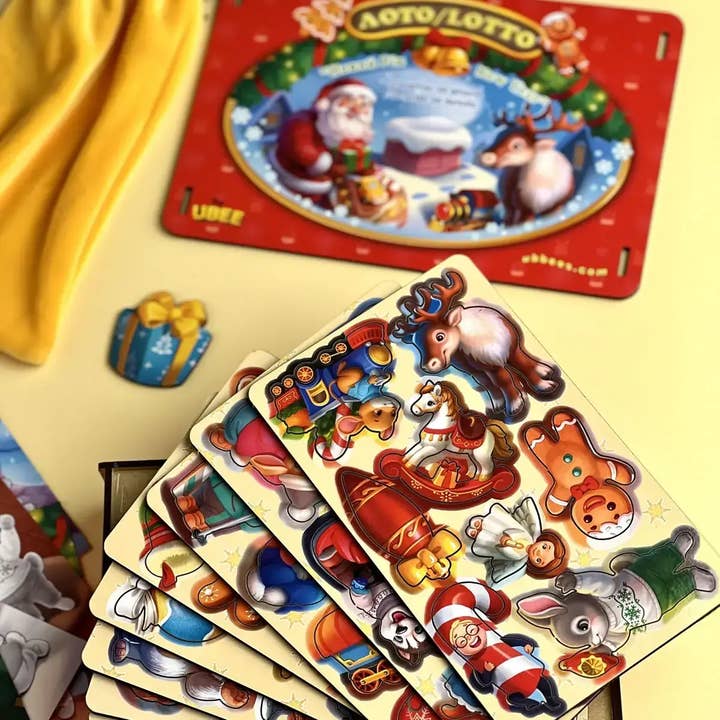 Wooden Playset For Kids Christmas Lotto for wholesale by UBees