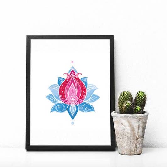 Lotus & Pomegranate, Illustration by Roshanak Ostad for wholesale by Yalda Workshop