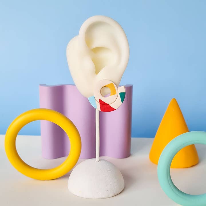 Mono - Wholesale Dangle Earrings - colorful patterned handmade clay earrings in 19 varieties14