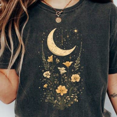 Celestial Garden Sweatshirt, Bohemian Shirts and Sweatshirts for wholesale by Upside Down Owl Farm